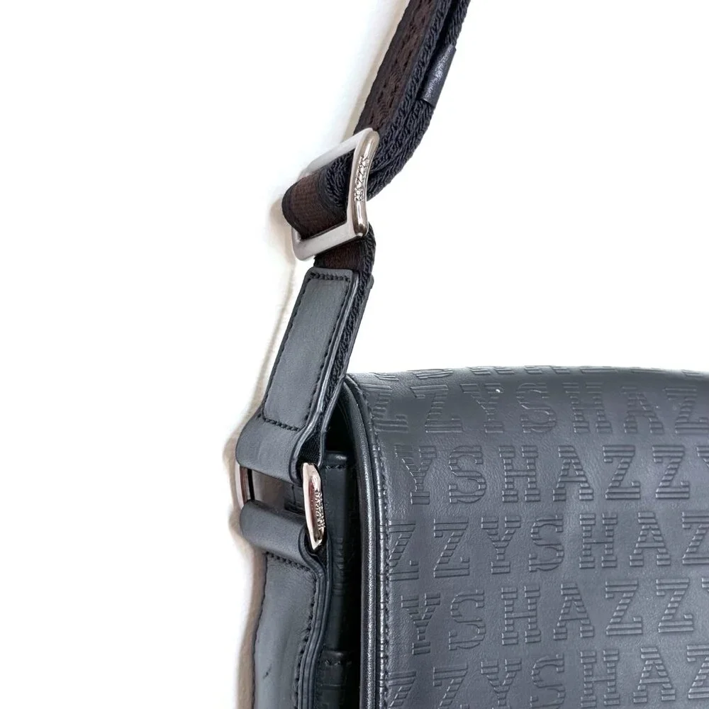 Hazzys Faux Leather Messenger Shoulder Crossbody Buckle Bag Snap Closure Lined